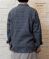 INHT2512CCD COTTON CHECK OVERDYE ONE-UP COLLAR SHIRT