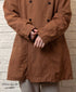 INHT2611CLD COTTON LINEN PLAIN OVERDYE STAND COLLAR DOUBLE BREAST JACKET