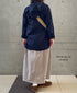 INHT2514CLD COTTON LINEN PLAIN OVERDYE EASY SKIRT