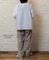 INHT2613CLD COTTON LINEN PLAIN OVERDYE EASY PANTS