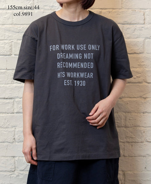 ANHT2601P01 CREW NECK T-SHIRT "WORK USE ONLY"PRINT