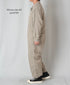 INHT2511CLD COTTON LINEN PLAIN OVERDYE ONE-UP COLLAR OVERALLS
