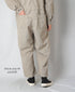 INHT2511CLD COTTON LINEN PLAIN OVERDYE ONE-UP COLLAR OVERALLS