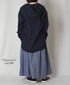 INAM2624CB DOBIE CHAMBRAY WASH PLEATED EASY SKIRT WITH LINING