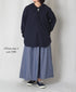INAM2624CB DOBIE CHAMBRAY WASH PLEATED EASY SKIRT WITH LINING