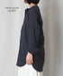 INHT2603CCD COTTON CHECK OVERDYE HENLEY NECK SHIRT