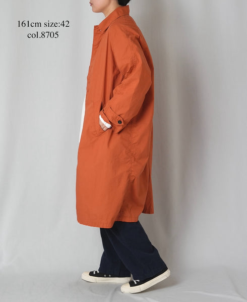 INHT2601CP 60s COTTON POPLIN OVERDYE BALMACAAN COAT
