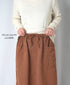 INHT2514CLD COTTON LINEN PLAIN OVERDYE EASY SKIRT
