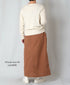 INHT2514CLD COTTON LINEN PLAIN OVERDYE EASY SKIRT