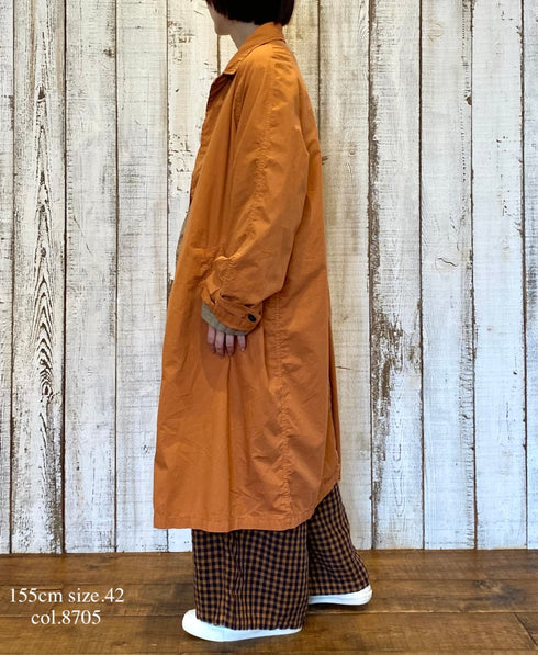 INHT2601CP 60s COTTON POPLIN OVERDYE BALMACAAN COAT