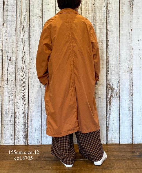 INHT2601CP 60s COTTON POPLIN OVERDYE BALMACAAN COAT