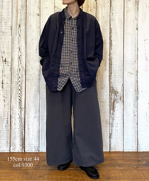 INHT2512CCD COTTON CHECK OVERDYE ONE-UP COLLAR SHIRT