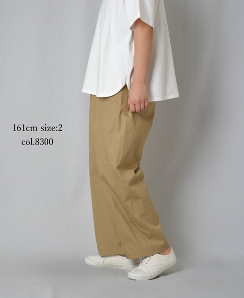 GNMDS2501CLW COTTON/LINEN DYED WEATHER 2TUCK TAPERED EASY PANTS