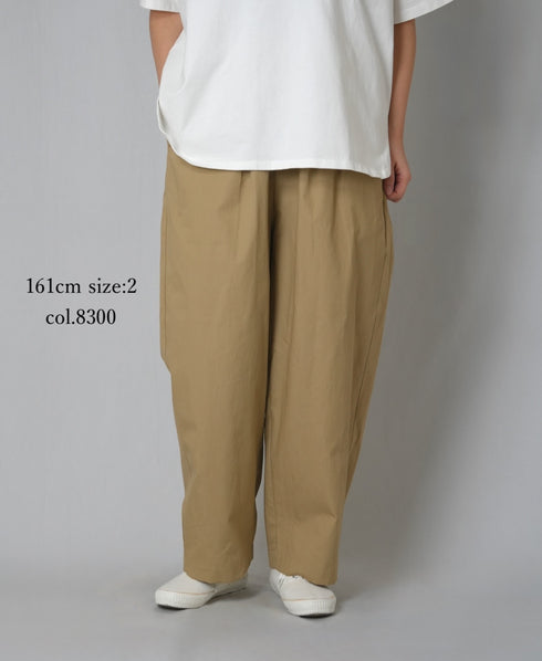 GNMDS2501CLW COTTON/LINEN DYED WEATHER 2TUCK TAPERED EASY PANTS