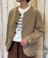 NVL2302LD 50s LINEN PLAIN (OVERDYE) SIDE VENTS NO COLLAR JACKET