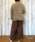NVL2302LD 50s LINEN PLAIN (OVERDYE) SIDE VENTS NO COLLAR JACKET
