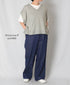 NNSL26003 12GG 1PLY LINEN/COTTON V-NECK VEST WITH SIDE BUTTON