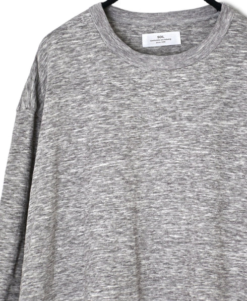GNSL25041 SLUB VINTAGE CREW-NECK 3/4SL LONG SHIRT