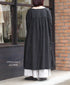 NSL26003 60s CAMBRIC PLAIN CREW-NECK BACK SIDE GATHERED DRESS WITH LINING