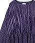 INMDS26082 80s VOILE SQUARE BLOCK PRINT MINI PINTUCK PULLOVER DRESS