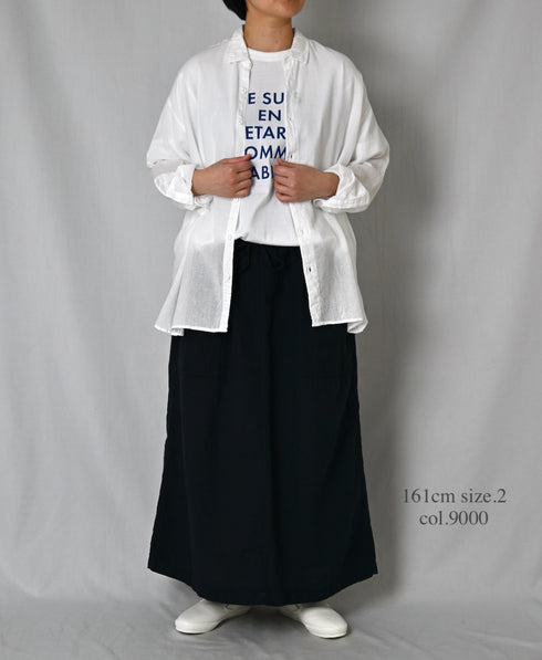 INAM2502G3D 30s GAUZE OVERDYE UTILITY REGULAR COLLAR SHIRT