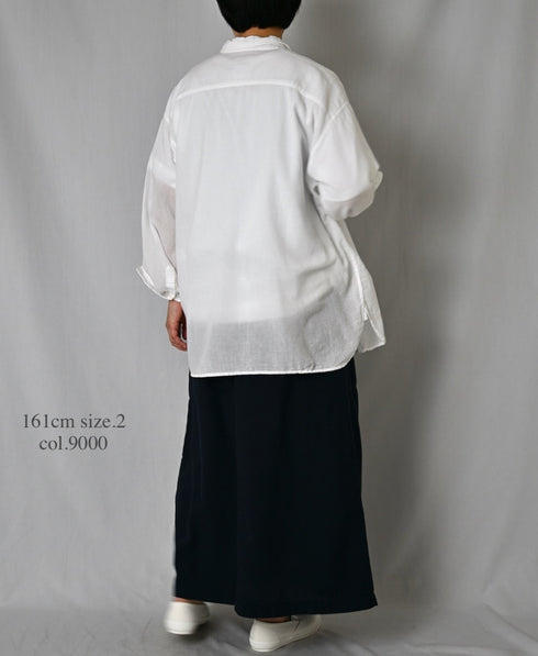 INAM2502G3D 30s GAUZE OVERDYE UTILITY REGULAR COLLAR SHIRT