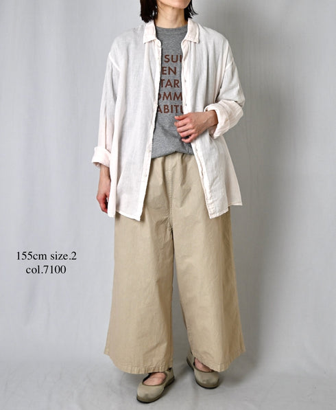 INAM2502G3D 30s GAUZE OVERDYE UTILITY REGULAR COLLAR SHIRT