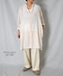 INAM2503G3D 30s GAUZE OVERDYE UTILITY BANDED COLLAR LONG SHIRT