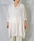 INAM2503G3D 30s GAUZE OVERDYE UTILITY BANDED COLLAR LONG SHIRT