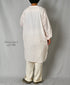 INAM2503G3D 30s GAUZE OVERDYE UTILITY BANDED COLLAR LONG SHIRT