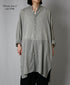 INAM2503G3D 30s GAUZE OVERDYE UTILITY BANDED COLLAR LONG SHIRT