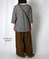 INAM2505G3D 30s GAUZE OVERDYE GATHERED EASY PANTS WITH LINING