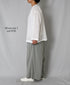 INAM2505G3D 30s GAUZE OVERDYE GATHERED EASY PANTS WITH LINING