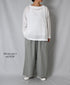 INAM2505G3D 30s GAUZE OVERDYE GATHERED EASY PANTS WITH LINING