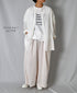 INAM2505G3D 30s GAUZE OVERDYE GATHERED EASY PANTS WITH LINING