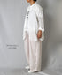INAM2505G3D 30s GAUZE OVERDYE GATHERED EASY PANTS WITH LINING