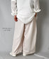 INAM2505G3D 30s GAUZE OVERDYE GATHERED EASY PANTS WITH LINING