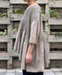 NMDS26262D ORGANIC COTTON/LINEN PATCHWORK OVERDYE V-NECK S/SLEEVE SHIRT WITH MINI PINTUCK