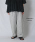 INMDS26106 80s COTTON FLOWER BLOCK PRINT 2TUCK TAPERED EASY PANTS