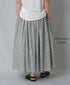 INMDS26105 80s COTTON FLOWER BLOCK PRINT GATHERED SKIRT