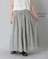 INMDS26105 80s COTTON FLOWER BLOCK PRINT GATHERED SKIRT