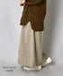 INHT2514CLD COTTON LINEN PLAIN OVERDYE EASY SKIRT