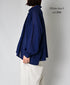 NSL26021 80s COTTON VOILE PLAIN BANDED COLLAR GATHERED SHIRT