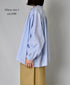 NSL26011 80s COTTON VOILE STRIPE BANDED COLLAR GATHER SHIRT