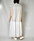 NSL26025 80s COTTON VOILE PLAIN GATHERED SKIRT