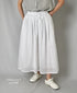NSL26025 80s COTTON VOILE PLAIN GATHERED SKIRT