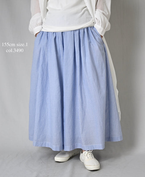 NSL26015 80s COTTON VOILE STRIPE CULOTTES