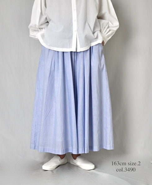 NSL26015 80s COTTON VOILE STRIPE CULOTTES