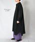 NSL26024 80s COTTON VOILE PLAIN BANDED COLLAR GATHERED SHIRT DRESS