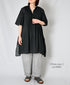 NSL26023 80s COTTON VOILE PLAIN BANDED COLLAR S/SL PINTUCK SHIRT